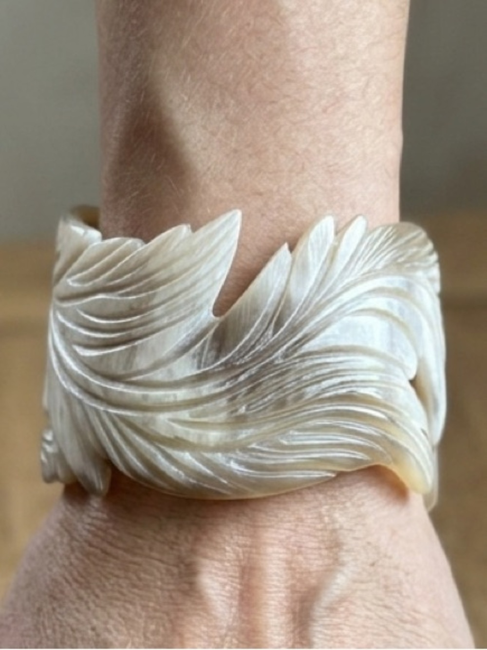 Boho Multi-Strand Wood & Shell Toggle Bracelet